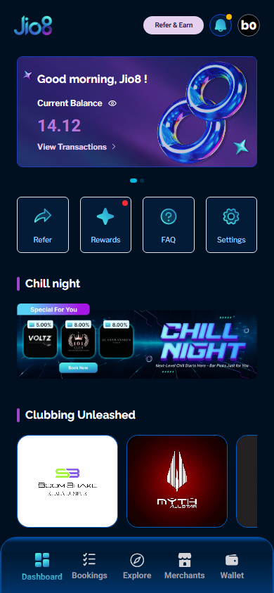 Jio8 Ambassador Booking Platform